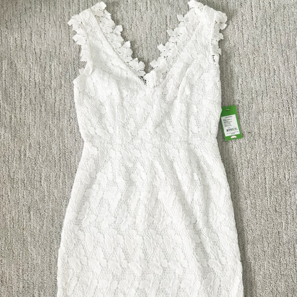 Lilly Pulitzer White Reeve Papillon Dress- Size 2
